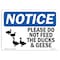 Signmission OSHA Sign, 10" H, Rigid Plastic, Please Do Not Feed Ducks And Geese Sign With Symbol, Landscape OS-NS-P-1014-L-17379 - alternate 1